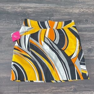 NWT Loudmouth Swirlswild Skort
Multicolor Yellow Black Orange White
Grey